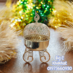 Golden Mesh Dome Incense Burner